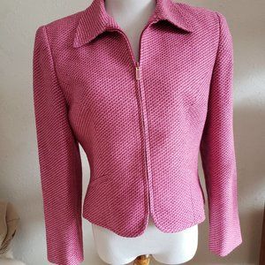Pink silk suit jacket